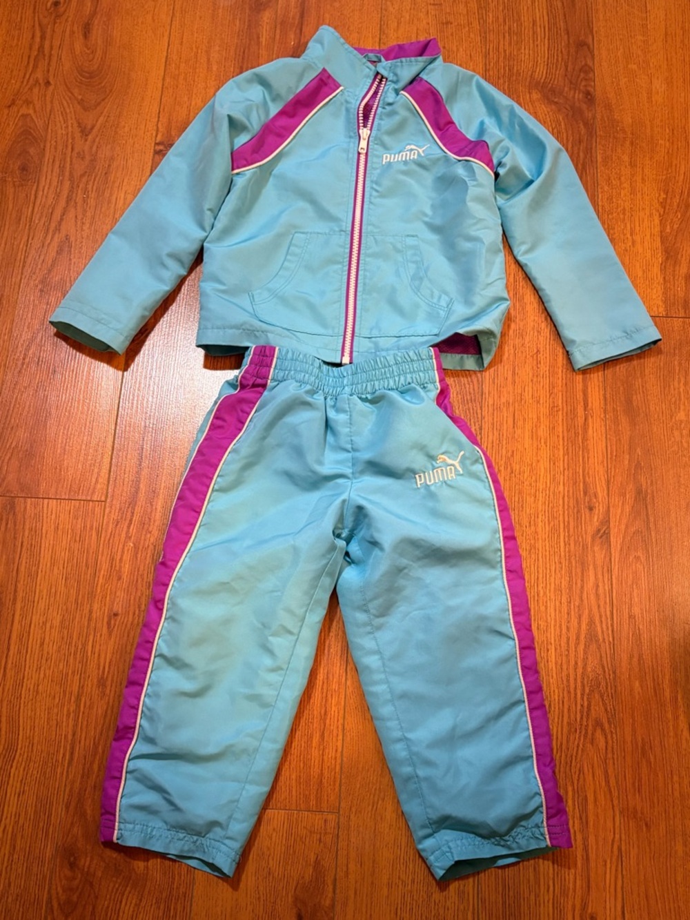 🍃3/$30 Toddler Puma Aqua and Purple Kids Track Set